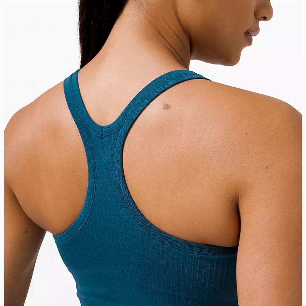 Lululemon blue green ebb to street tank top 2